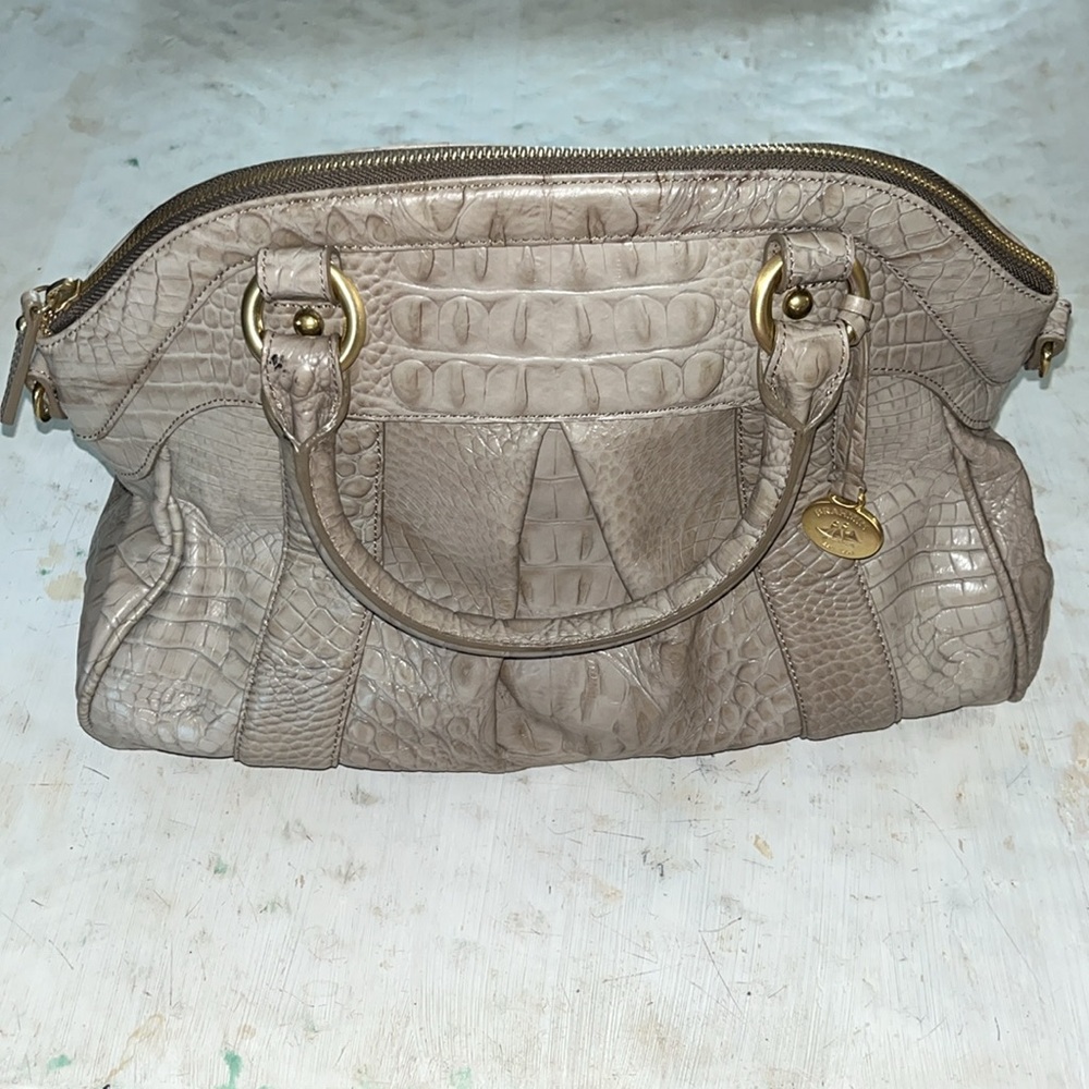 Brahmin Louise Rose Sandalwood Croc bag